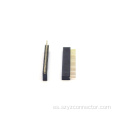 Encabezado hembra mecanizado de 1.27 mm recto H4.1 mm